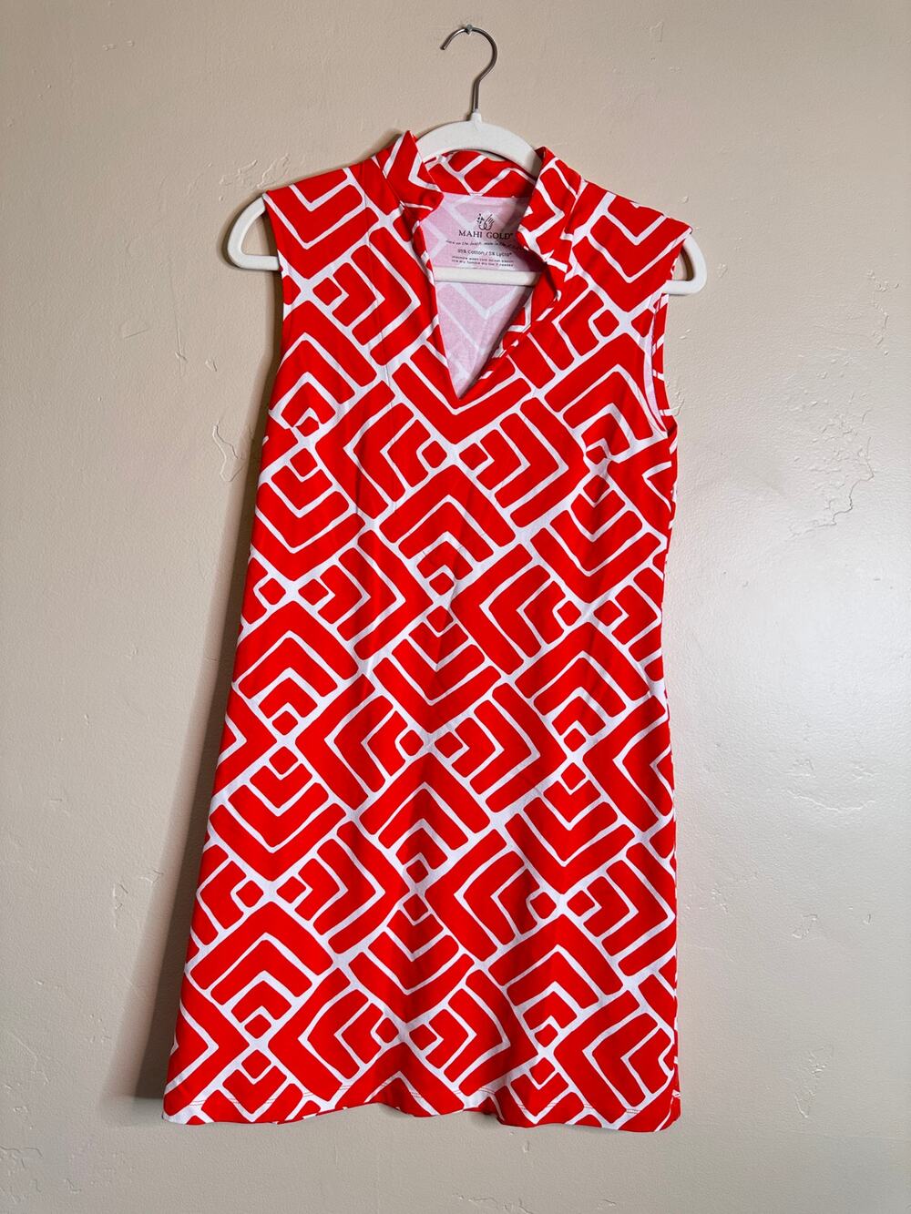 Mahi Gold Sleeveless Tunic Dres Small